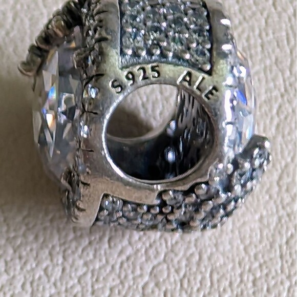 Pandora Sterling Silver Charm Sparkly With Big Gems - Picture 2 of 2